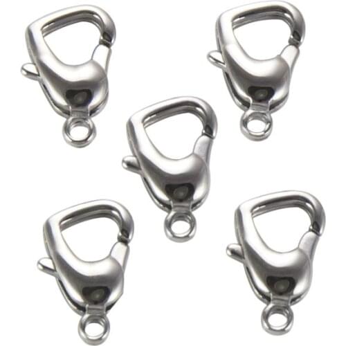 Stainless steel jewelry findings high quality heart clasps
