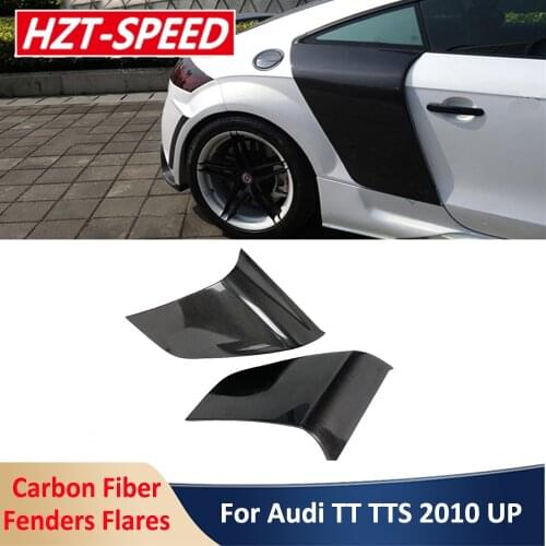 TT TTS R8 Real Carbon Fiber Side Door Fenders Flares For Audi 2010 UP Body Kit