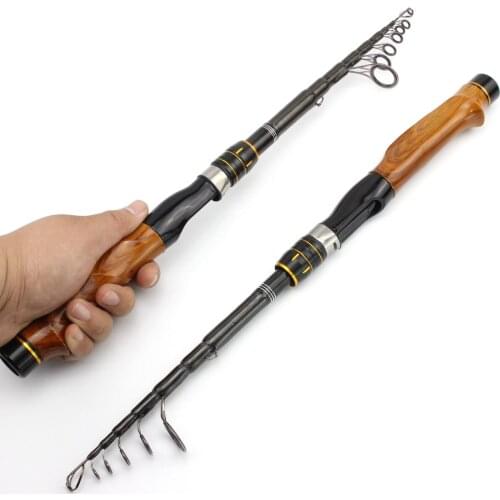 1.8m2.1m2.4m2.7m High Quality Carbon Spinning Rod Travel lure Trout telescopic fishing rod Lure carp Trout Rod sea fishing pole