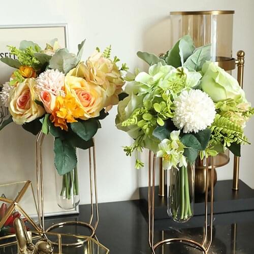 1Bouquet Artificial Rose Silk Flower DIY Garden Party Wedding Bonsai Decoration Home Living Room Office Decor new