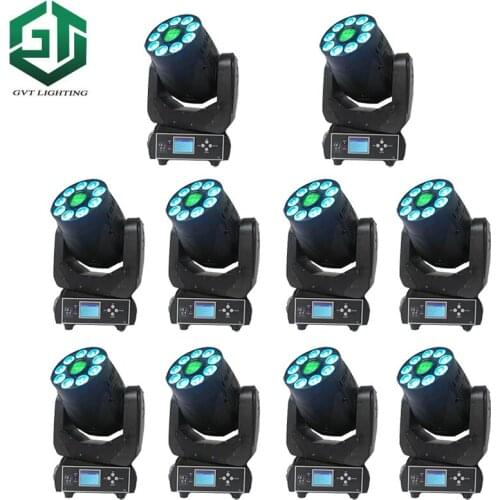 10pcs/lot 90W White Spot Moving Head 9x18W RGBWA UV 6IN1 Led Moving Head Wash DMX512 16/23CH DJ Light Sound active Master slave