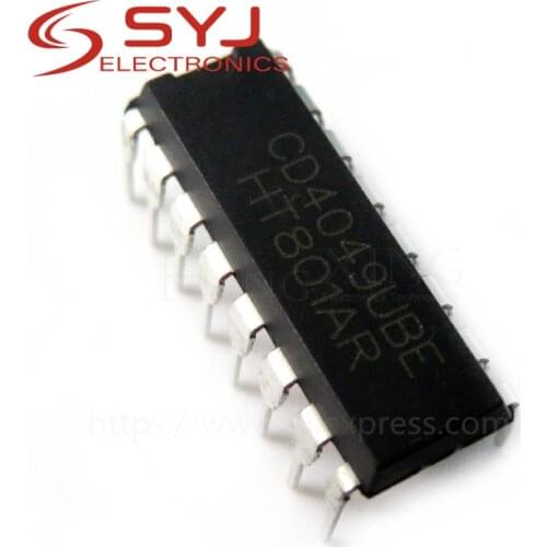 10pcs/lot CD4049UBE CD4049BE CD4049 DIP-16 In Stock