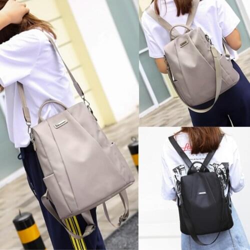 2020 Hot Womens Backpack Casual Nylon Solid Color School Bag Fashion Detachable Shoulder Strap Shoulder Bag
