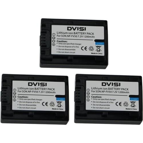 3Pcs/lot NP-FV50 NPFV50 7.2V 1.2Ah Rechargeable Battery for Sony NP-FV30 NP-FV40 HDR-CX150E HDR-CX170 HDR-CX300 FV70 FV100 FH50