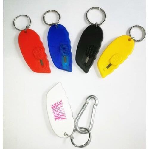 3pcs Office Letter Opener Blade Telescopic Adjustable Cutter Carton Package Unpacking Knife Metal Key Ring Envelope Knife