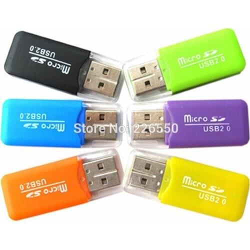 5000pcs High Speed mini Micro SD T-Flash TF Card Reader USB 2.0 With Lid Adapter Memory Card Reader