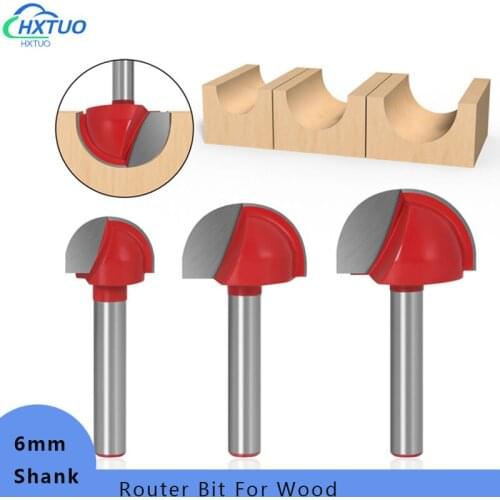 6mm Shank CNC Tools Carbide Rround Nose Bits Carving Engraving Machine Cutter Tools Woodworking Cutter