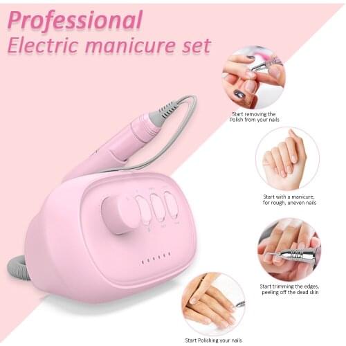 New Fashion 35000 PRM Manicure Drill Machine Portable Manicure Pedicure Set for Nail Equipment Nail Art Drill Pen Tools
