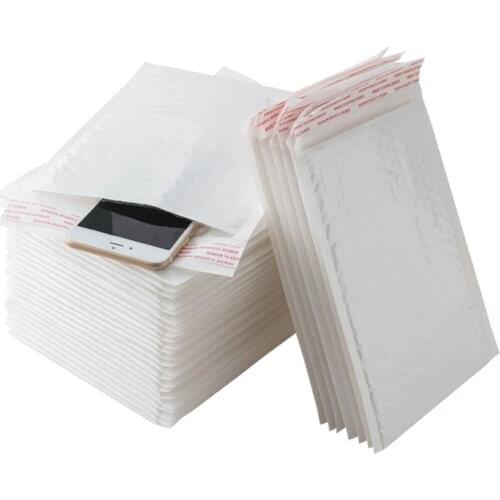 White Paper Envelopes Wedding Party Invitation Greeting Cards Paper Gift bag Pearl Film Bubble Envelope Mailing Bags 50pcs/lot