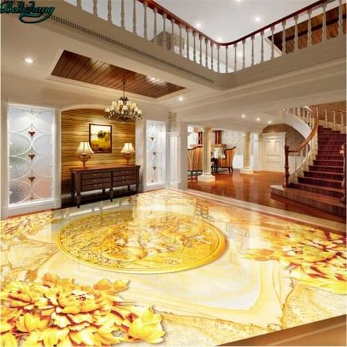 Beibehang Large custom flooring Shuanglong opera Zhu Mu relief three-dimensional floor fine decoration