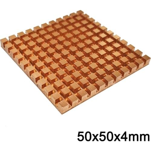 Pure Copper Heat Sink Memory RAM Adhesive Back Cooling For VGA DDR MOS GPU IC Chipset Radiator Cooler Heatsink 50x50x4mm