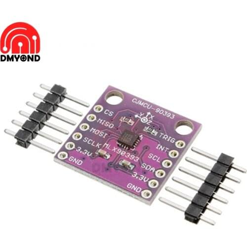 CJMCU-90393 MLX90393 2.2V -3.6V 3.3V Digital 3D Hall Sensor Displacement Angle Rotate 3D Position Board Module I2C SPI Output