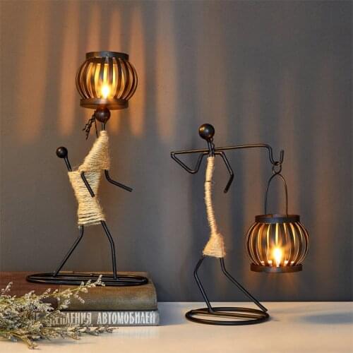 ELETON Decorative Metal Candlesticks