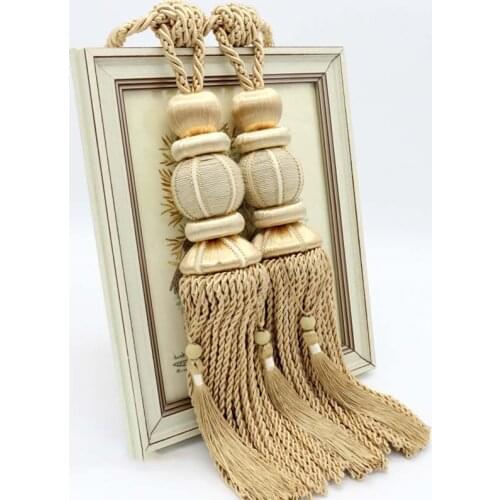 European handmade rich tassel ball exquisite curtain hanging ball curtain straps tied rope hanging ball curtain hanging buckle