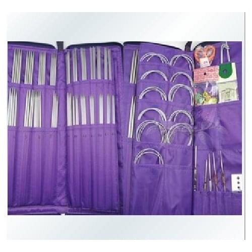 Ring Needles Crochet Hooks Stainless Straight Needles Set Knit Weave Stitches Knitting Craft Case Circuler Needle New NEEDLE-237