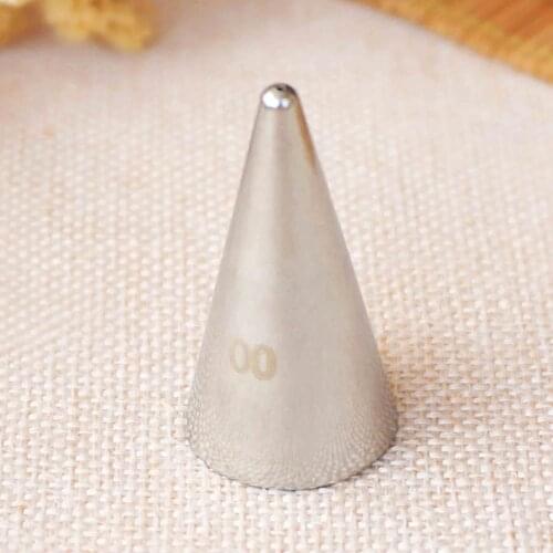 #00 Piping Nozzles Pastry Fondant Cup Cake DIY Chocolate Decorating Baking Tools Write Word Pull line Stainless Steel Icing Tips