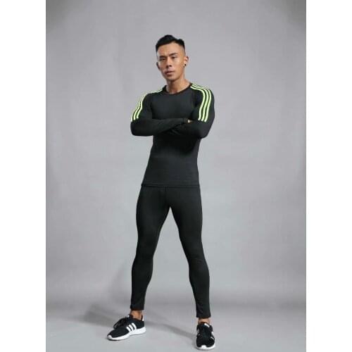Fitness suit men running suit speed-drying sports basketball training tights gym morning run thin sweatsuit men jogger set