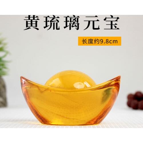 Manzaism Gifts Huang Liuli Ingot Ornaments Gold Buddhist Home Accessories Chang 9.8
