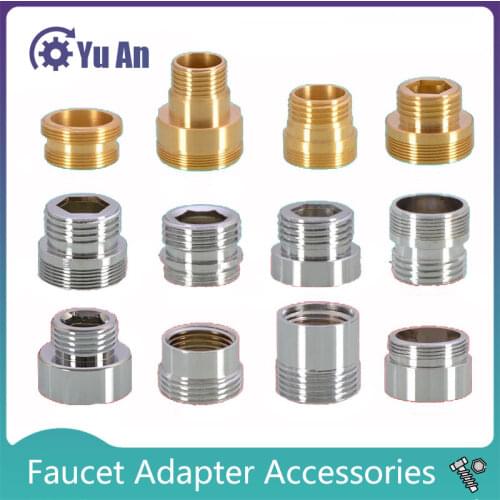 Faucet Adapter Fitting Water Purifier M20 / 22/24 Outer Wire Fine Tooth To Inner Wire 1/2 IN Thick Tooth Copper