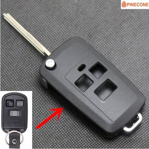 PINECONE Key Case for HYUNDAI SONATA MOINCA Car Key 3 Buttons Uncut Brass Blade Modified Remote Vehicle Key Shell Casing Fob
