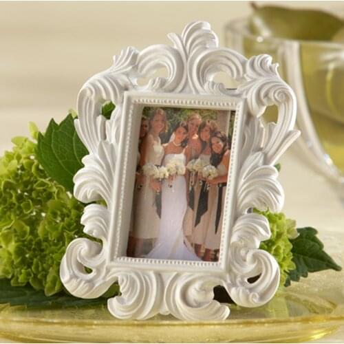 Valentines Day Gifts wholesale White Baroque Elegant Place Card Holder Photo Frame 12pcs/lot Free Shipping