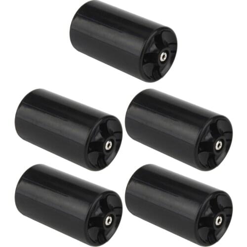 5 Pcs AA to C Size Gasket Plastic Sturdy Battery Adapter Converter Housing Suitable for AA Rechargeable Battery