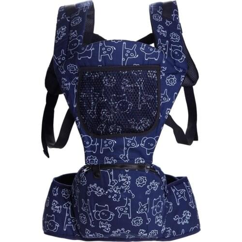 Cartoon Adjustable Baby Carrier Backpack Infant Baby Hipseat Sling Front Carry Ergonomic Baby Wrap Carrier for Travel 3-30Months