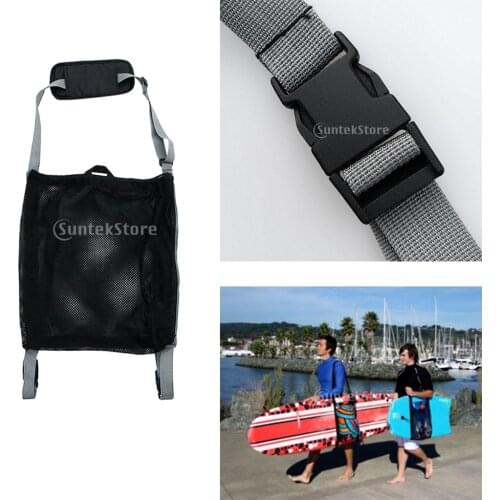 Mesh Nylon Carry Strap Sling 25 cm Wide Adjustable Webbing with Buckle for Bodyboard Paddle Stand Up Longboard Surfboard