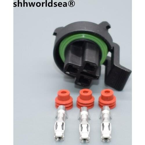 Shhworldsea 3 Hole Automotive Female Waterproof Type Cable Plug For Wiring Harness Socket 3 Hole Automotive socket