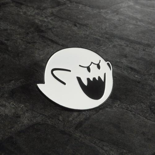 Super Boo Ghost Enamel pin Video Game Brooch For Women Men Cartoon Lapel Pin Button Badge Clothes Hat Bag Accessories Jewelry