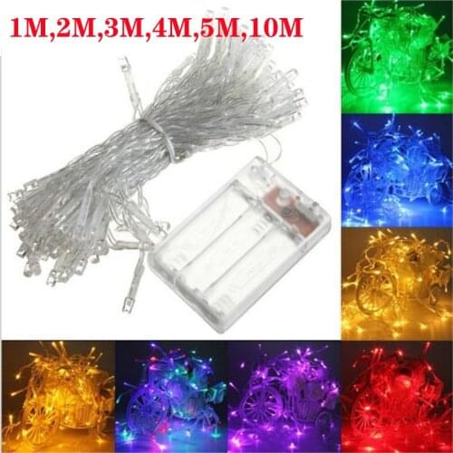 10M LED String Lights Fairy Light Battery Operated Outdoor Waterproof LED String Light Christmas Birthday Party Decor 7 Color