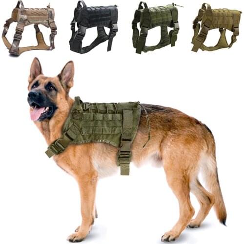 Military Tactical Vest Dog Harness Szelki Dla Psa Accessories Pet Arnes Perro Perros Para Pechera Mediano Grande For Pitbull Pug