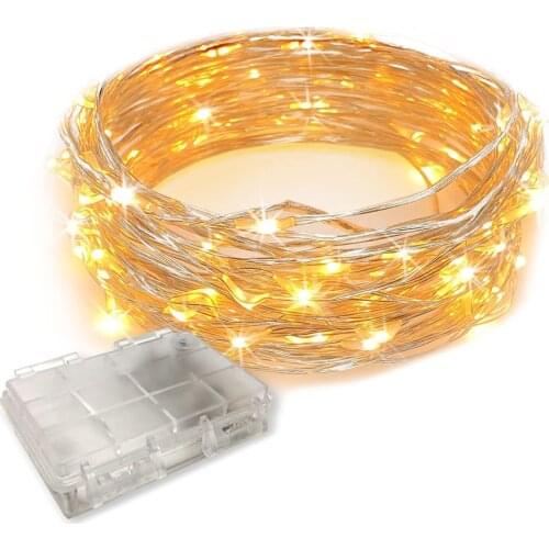 10M LED Fairy String Lights Battery Powered Copper Wire Lamp Waterproof Xmas Decor