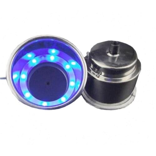 2 Pcs 12V Blue 8 LED Stainless Steel Cup Drink Holder For Marine Boat Car Truck
