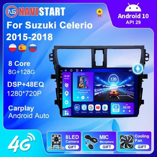 2 Din For Suzuki Celerio 2015 2016 2017 2018 Car Radio Android 10 Multimedia Stereo Camera Player GPS Navigation 4G WiFi No DVD
