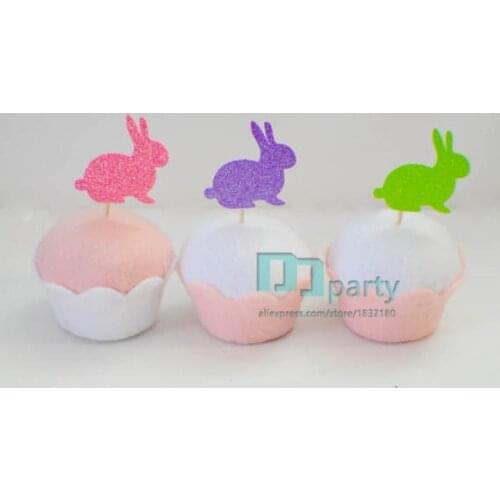 Bunny cupcake toppers, easter bunny cupcake toppers, easter, easter party, easter cupcake topper, easter decor