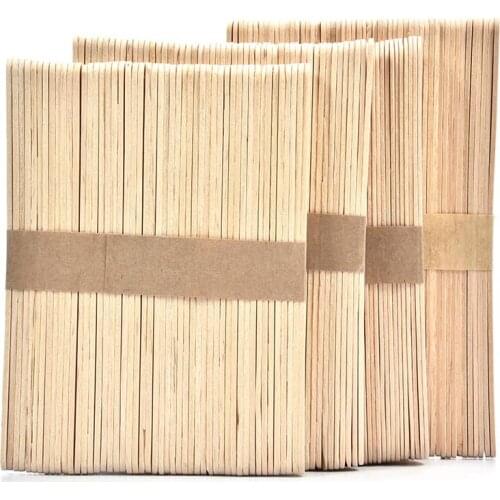 50Pcs Wooden Popsicle Stick Kids Hand Crafts Art Ice Cream Lolly Cake DIY Making Funny Ice Cream Stick