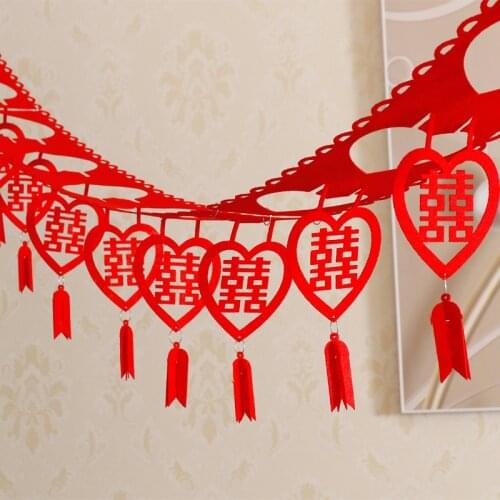 Double Happiness Garland Traditional Chinese Wedding Party Decoration