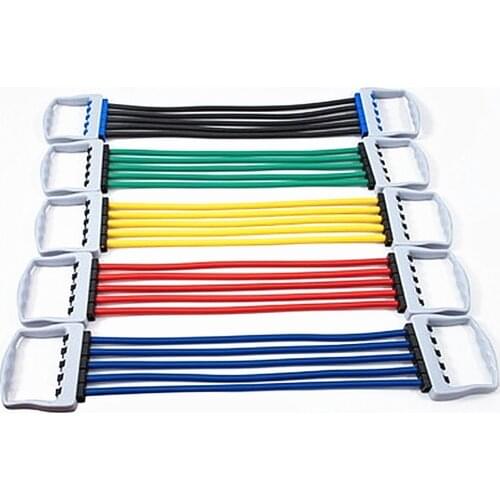 Chest Expander Puller Gym Exercise Workout Chest Muscle Crossfit Training Equipment Yoga Fitness 5 Resistance Band Rope