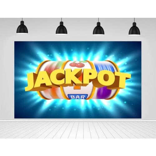 Scopiso Jackpot Bar Casino Night Chips Poker Las Vegas Custom Backdrop Party Decoration Photography Background Photo Studio Prop