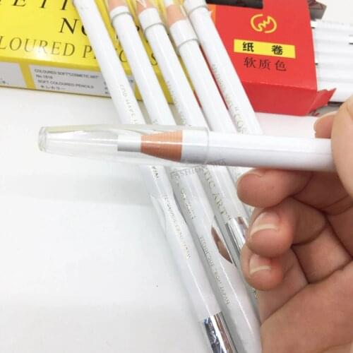 3pcs White Make Up Pen Eyeliner Eye Liner Pencil Eyebrow Pencil Beauty Natural Long Lasting 1818 Microblading Eyebrow Pencil