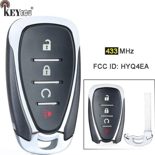KEYECU 433MHz ID46 Chip HYQ4EA Smart 4 Button Remote Key Fob for Chevrolet Cruze Traverse Volt Trailblazer Blazer 2016-2021