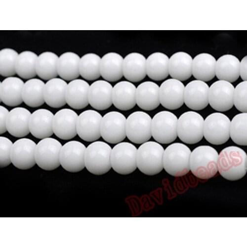 Factory price Natural Stone White Coral Round Beads 16" Strand 4 6 8 10 12MM Pick Size For Jewelry Making
