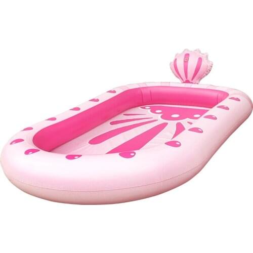 Summer Kids Inflatable Water Splash Play Pool Toys Bathing Playing Sprinkler Mat Yard Outdoor Fun Multicolour PVC Material