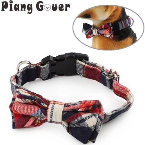 Red Bow Dog Collars Pet Bow Neck Collar Married Party Christmas Series