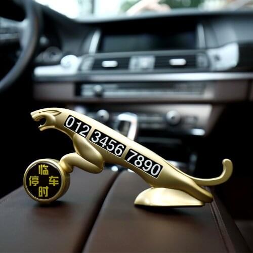Car Perfume Ornament Leopard Fragrance Air Freshener Trim Auto Interior Dashboard Decoration With Parking Cell Phone Number Gift