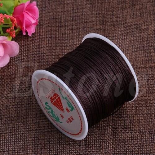 652F 0.8mm Nylon Cord Thread Chinese Knot Macrame Rattail Bracelet Braided String 45M