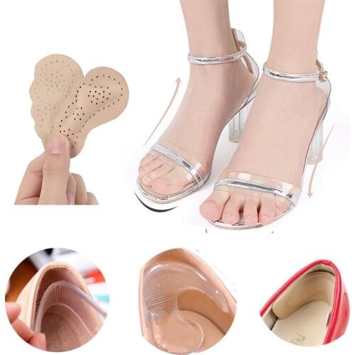 2Pair Heel Grip Back Liner Anti Slip Gel Pad Stickers Heel Protector Soft Cushion Foot Care Accessories Shoe Insoles Insert Pad