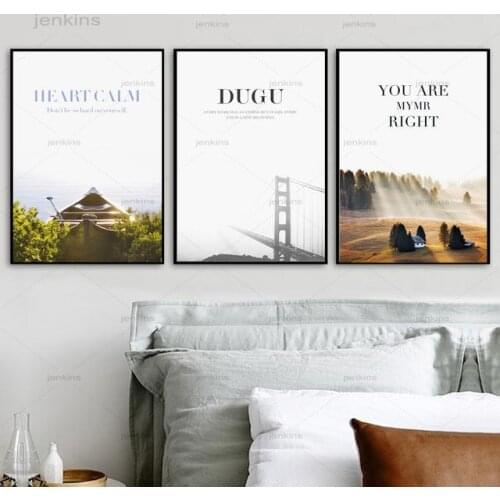 Natural Fresh Landscape Sunshine Prints Home Decor Painting Nordic Simple Canvas Poster Modern Space Art Wall Picture for Room