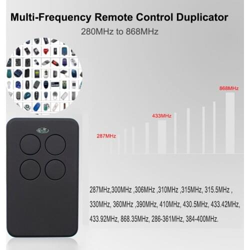 Gate Garage Door Remote Control Multifrequency 287MHz to 868MHz 433MHz Command Garage Rolling Code Fixed Code Duplicator Newest
